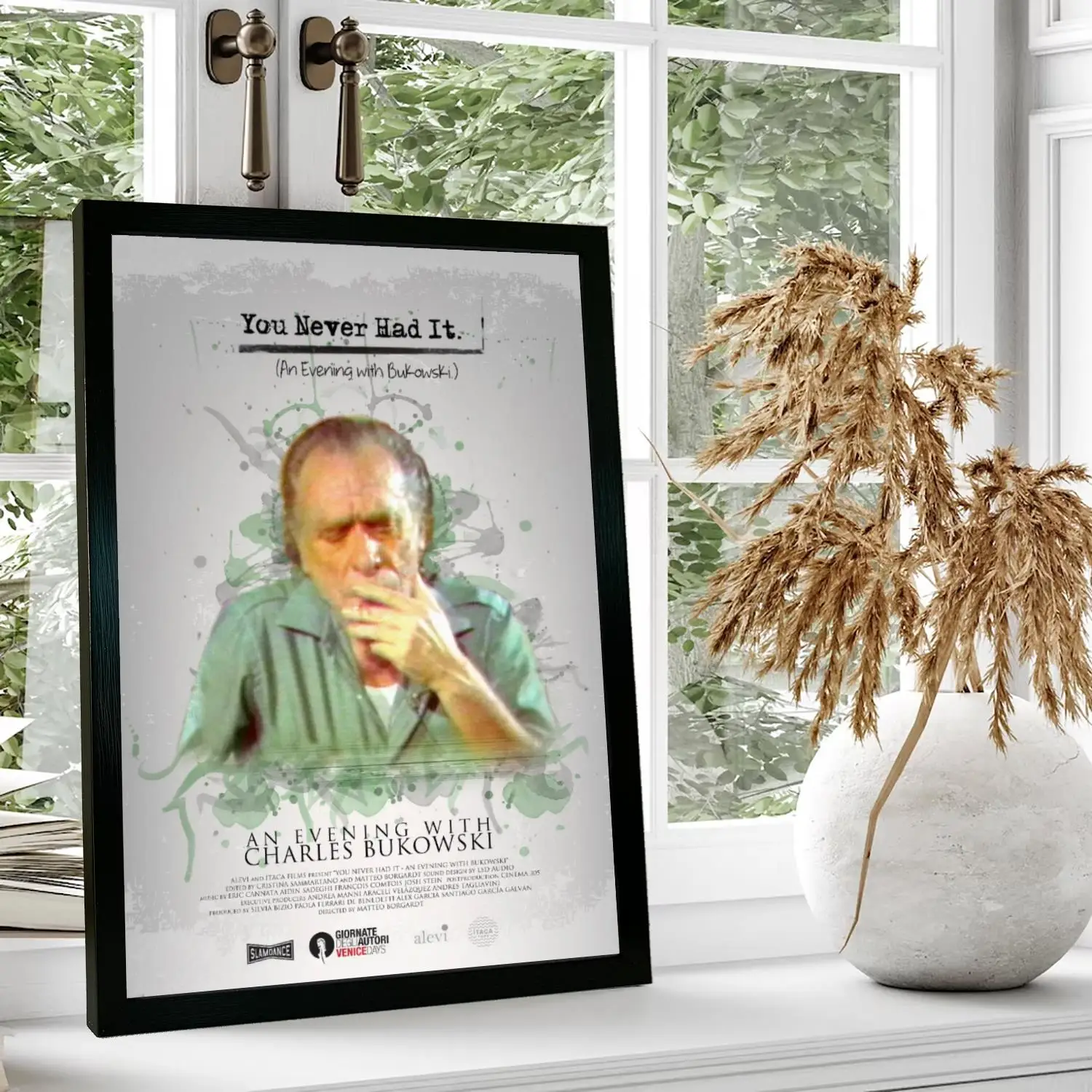 Charles Bukowski Poster Poète Américain Décoration Murale à Suspendre Pour Chambre à Coucher 30 X 45 Cm