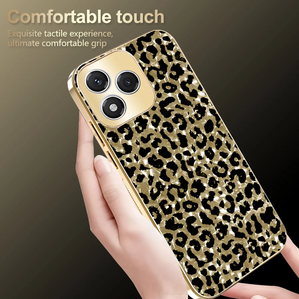 Luxury Gold Leopard Print Glitter Hard Phone Case