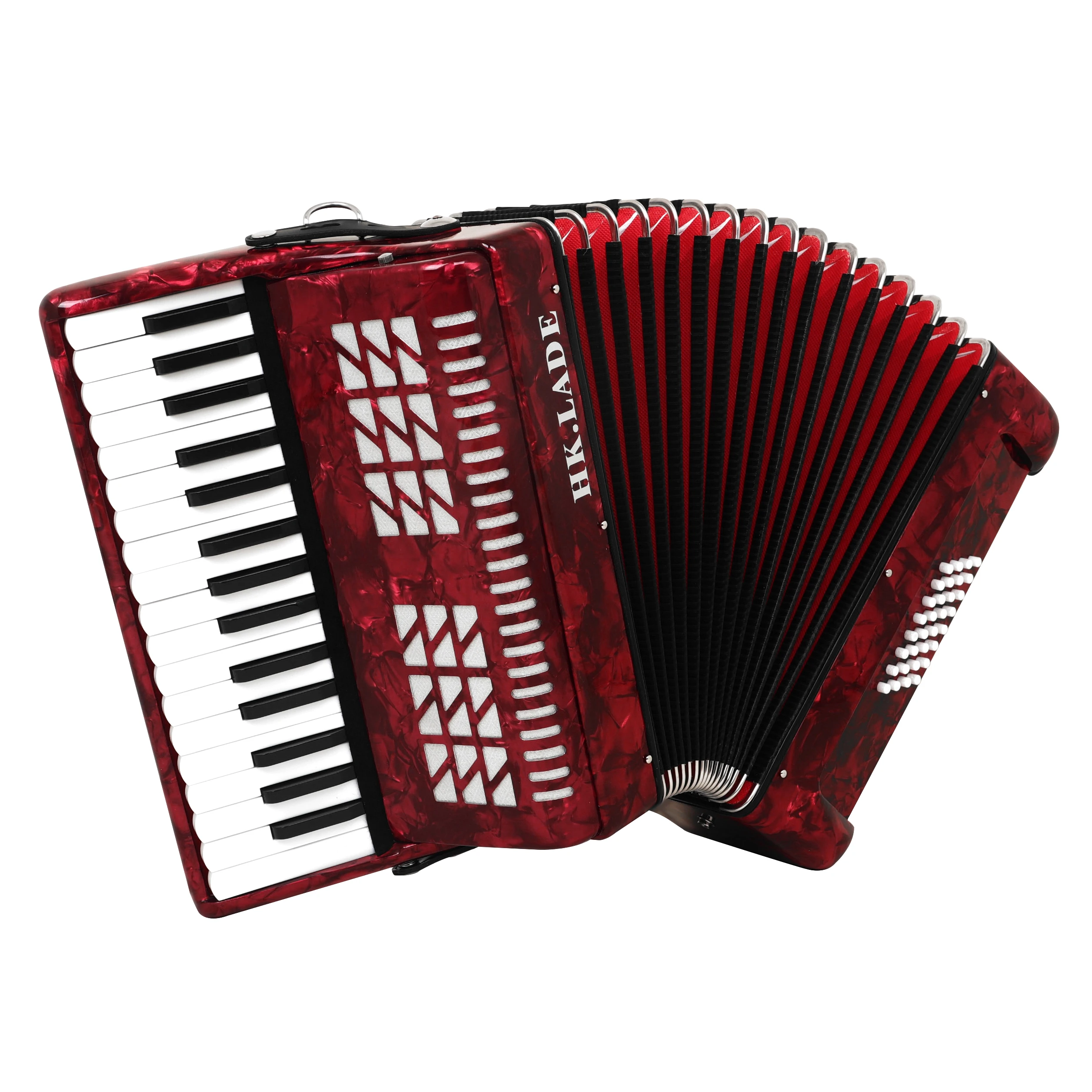 HK.LADE AH-80 Akkordeon, 32 Tasten, 32 Bass-Akkordeon mit Taschengurt, professionelles Tastaturinstrument für die Bewertungsaufführung – Detail 6
