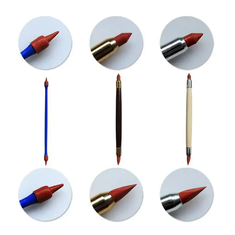Silicon Rubber Shaper Pens Pottery Clay Sculpture Carving Tool Double-head Ceramics Clay Modeling Shaping Tools 3Pcs