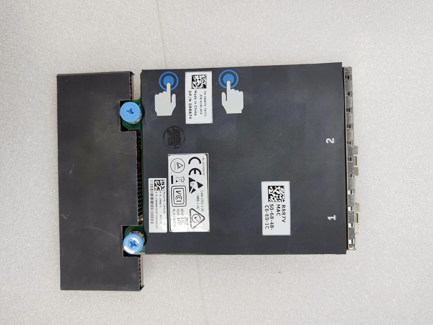 Dell R730 R730XD 용 오리지널 네트워크 카드, 광섬유 멜라녹스 CX4121C 칩, 0R887V CONNECTX-4, 25GB SFP + 2 포트, 10 기가비트