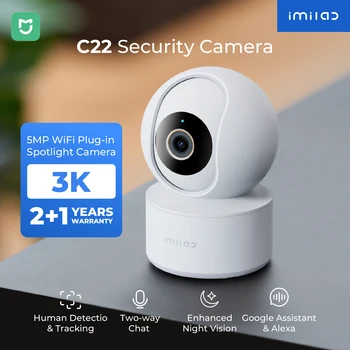 IMILAB caméra WiFi 6 bébé 360° PTZ AI vision nocturne