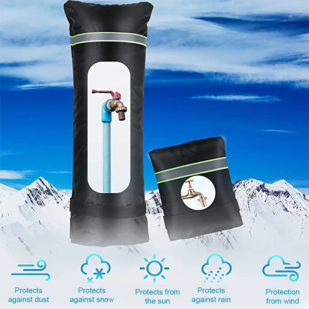 

Reusable 210D Oxford Faucet Covers Universal Water Tap Freeze Protector Insulation Wrap Garden Yard Lawn Pouch Patios