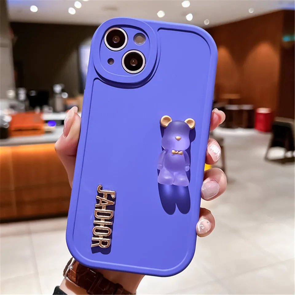 Luxury Designer For iPhone 11 12 13 Pro Max 6 7 8 Plus X XS Max XR SE 2 3  Cover 3D Bear New Phone Cases For Apple iPhone Series - AliExpress