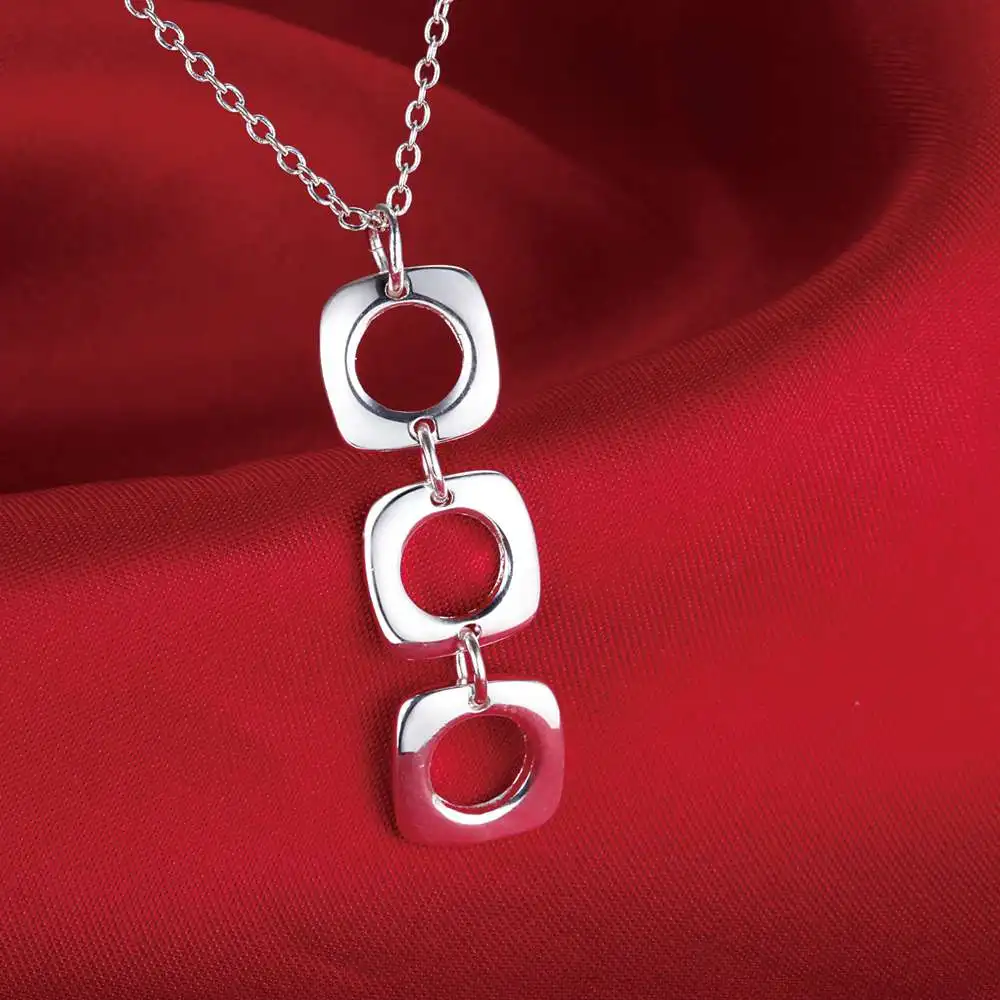 Silver Necklace Pendant 925 Sterling Silver Necklace Pendant For Women Exquisite Student Girlfriend Jewelry Accessories Wedding
