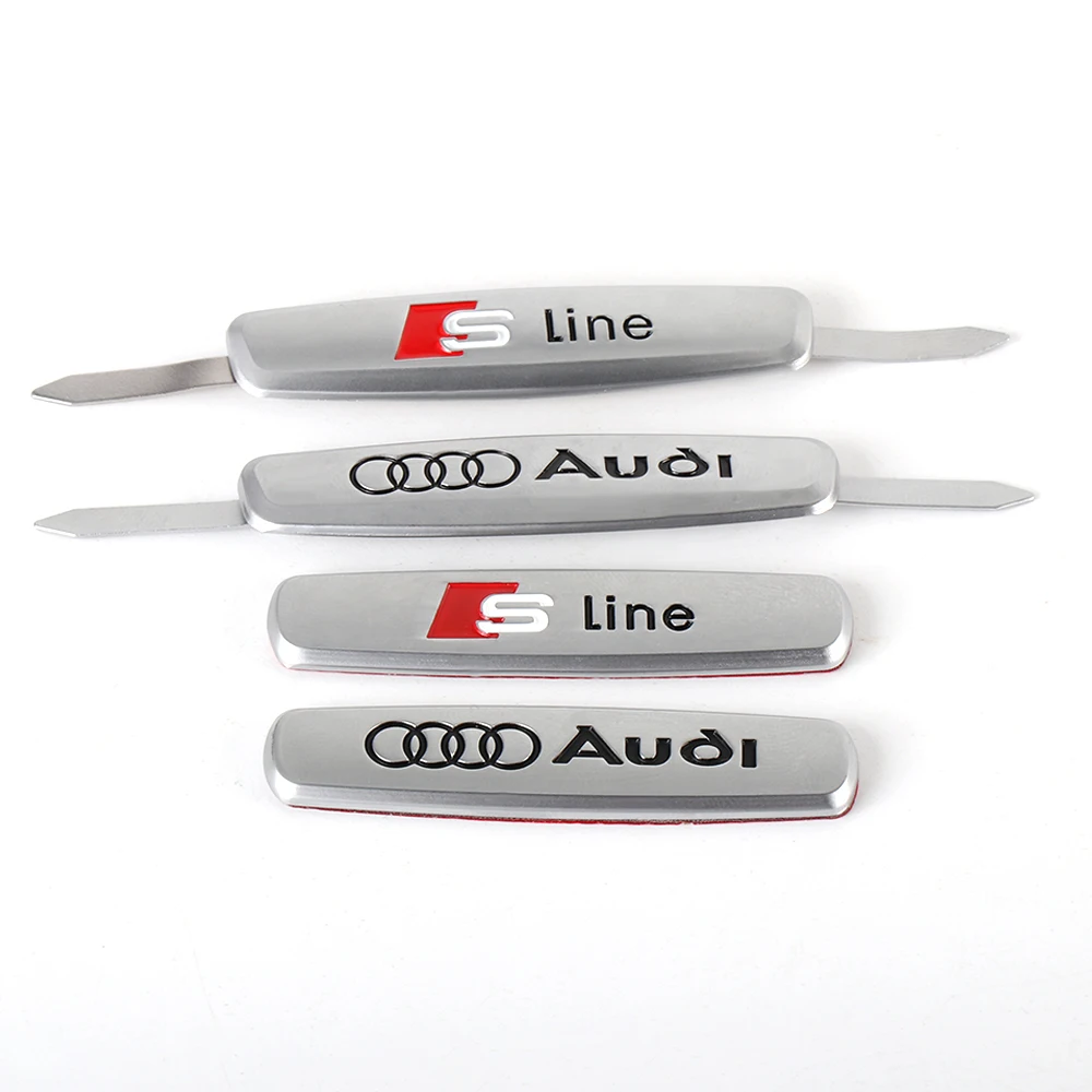 Car Chair Seat Badge Sticker Auto Center Console Seat Emblem Accessories For Audi A4 B8 A3 8P A6 C7 8V B6 B7 SLINE RS Quattro TT