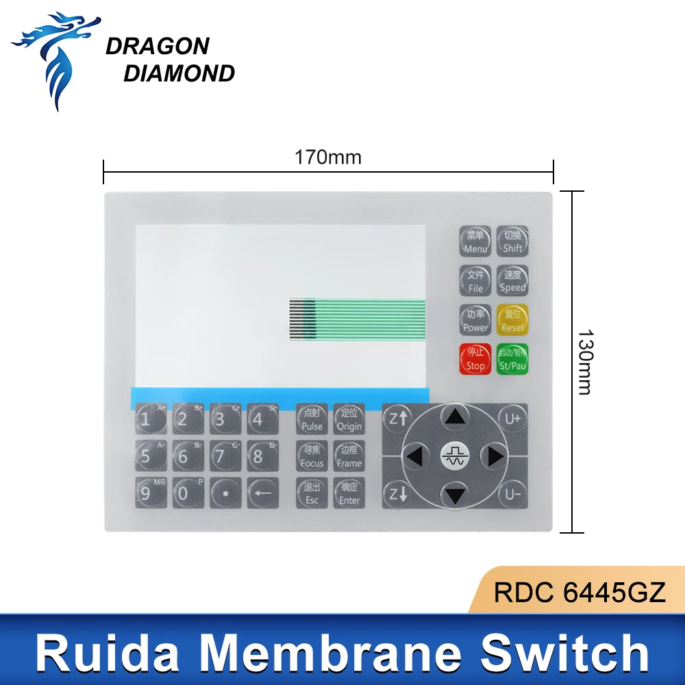 레이저 조각기 용 Ruida 멤브레인 스위치 RDC6332G RDC6332M RDC6442S RDC6442G RDC6445G/GZ 스위치 필름 키보드