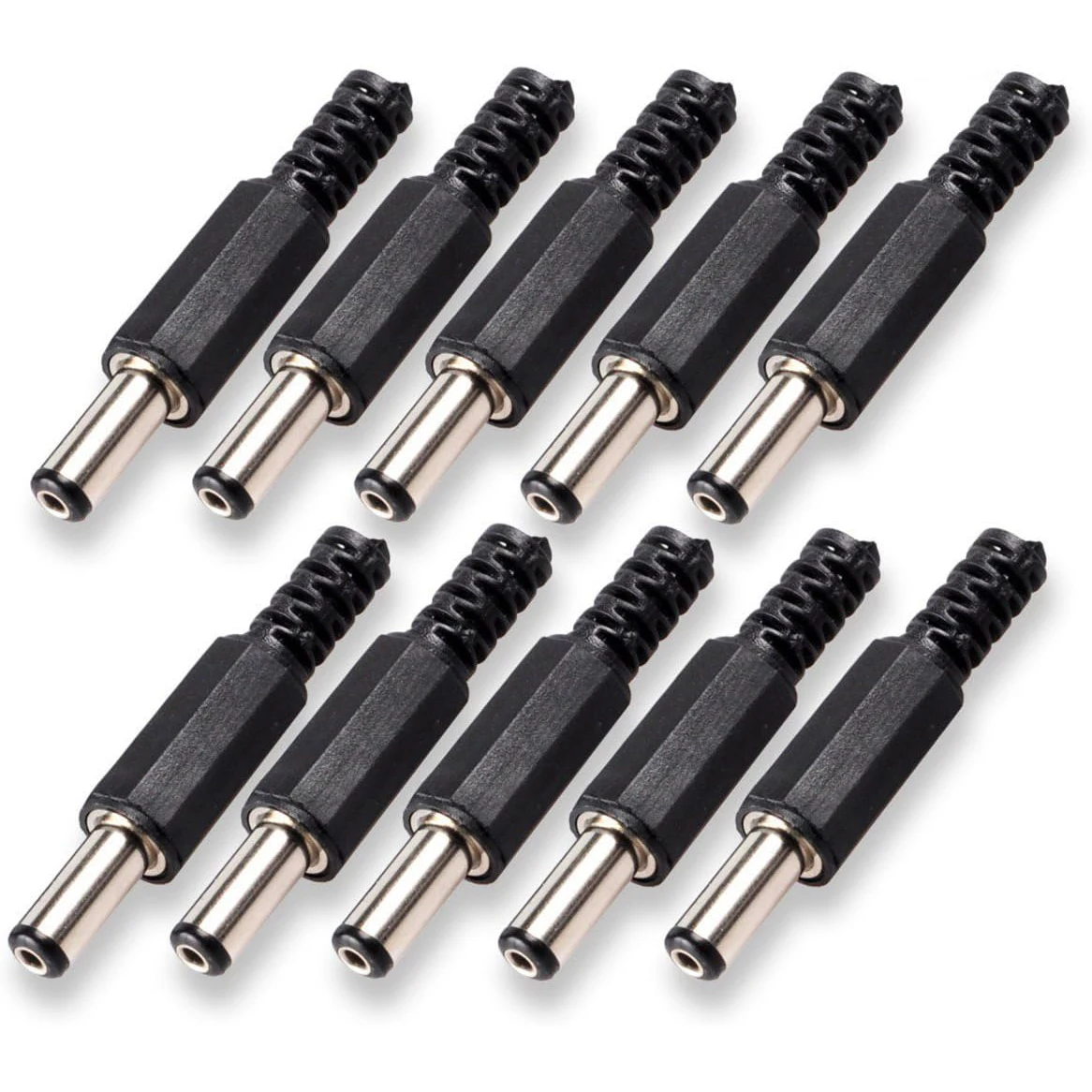 DC Power Supply Male Plug Female Jack Panel Mount Solder Wire Connector 5.5x2.1mm 5Pairs 5.5 * 2.1mm DC Plug Socket Connector wire connector