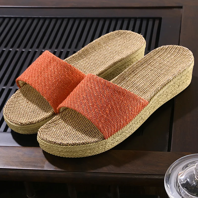 

Летние женские шлепанцы, искусственная ткань, мягкая подошва, платформа, богемные пляжные Тапочки