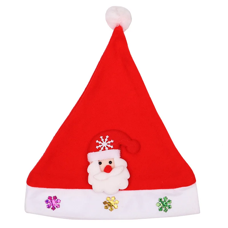 Christmas Hat New Year Cute Kids Adults Cap Santa Claus Xmas Hats Merry Christmas Decoration For Home Festive Supplies