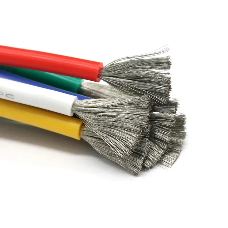 1M/5M Heat-resistant cable 30 28 26 24 22 20 18 16 15 14 13 12 10 AWG Ultra Soft Silicone Wire High Temperature Flexible Copper 4