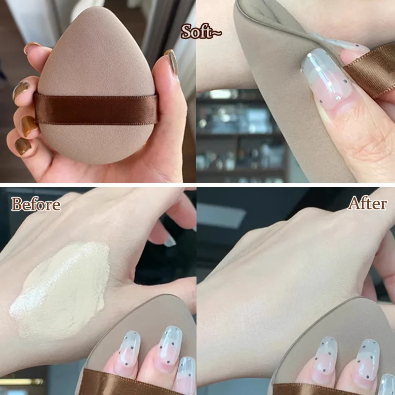 부드러운 화장품 스폰지 퍼프 양면 소프트 뷰티 메이크업 에어 쿠션 퍼프, 건조 및 습식 사용 파운데이션 화장품 도구, 10 개