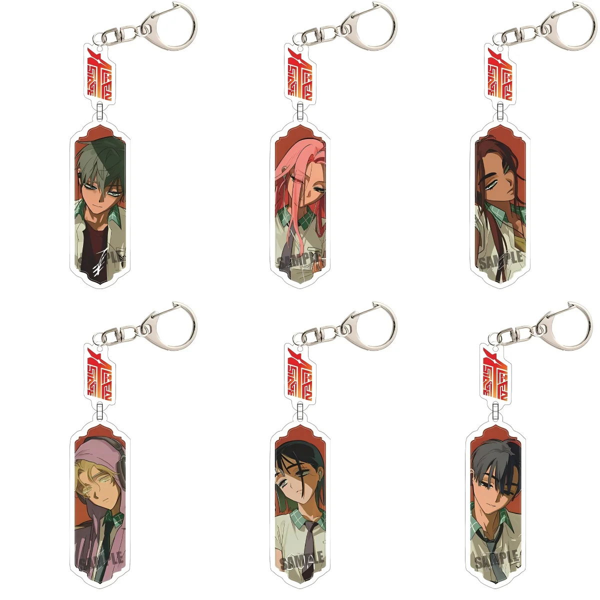 Kawaii Anime Cartoon Character Acrylic Keychain - Trendy Cosplay Bag Charm Accessory Gift