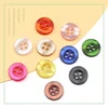 20 to 150PCs 2. 6MM Resin Pearlescent Real Corrugated Button Four-Eye Wide-Brimmed Pearlescent Button Color Shirt Lining 3