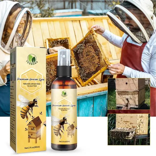 Mézelő Méh Vonzerő Rajta Csalás Hordozható Vezérlő Spray Kültéri Fa És Bútorok Talaj Pollen Illata Ács Méhek Számára - Image 3