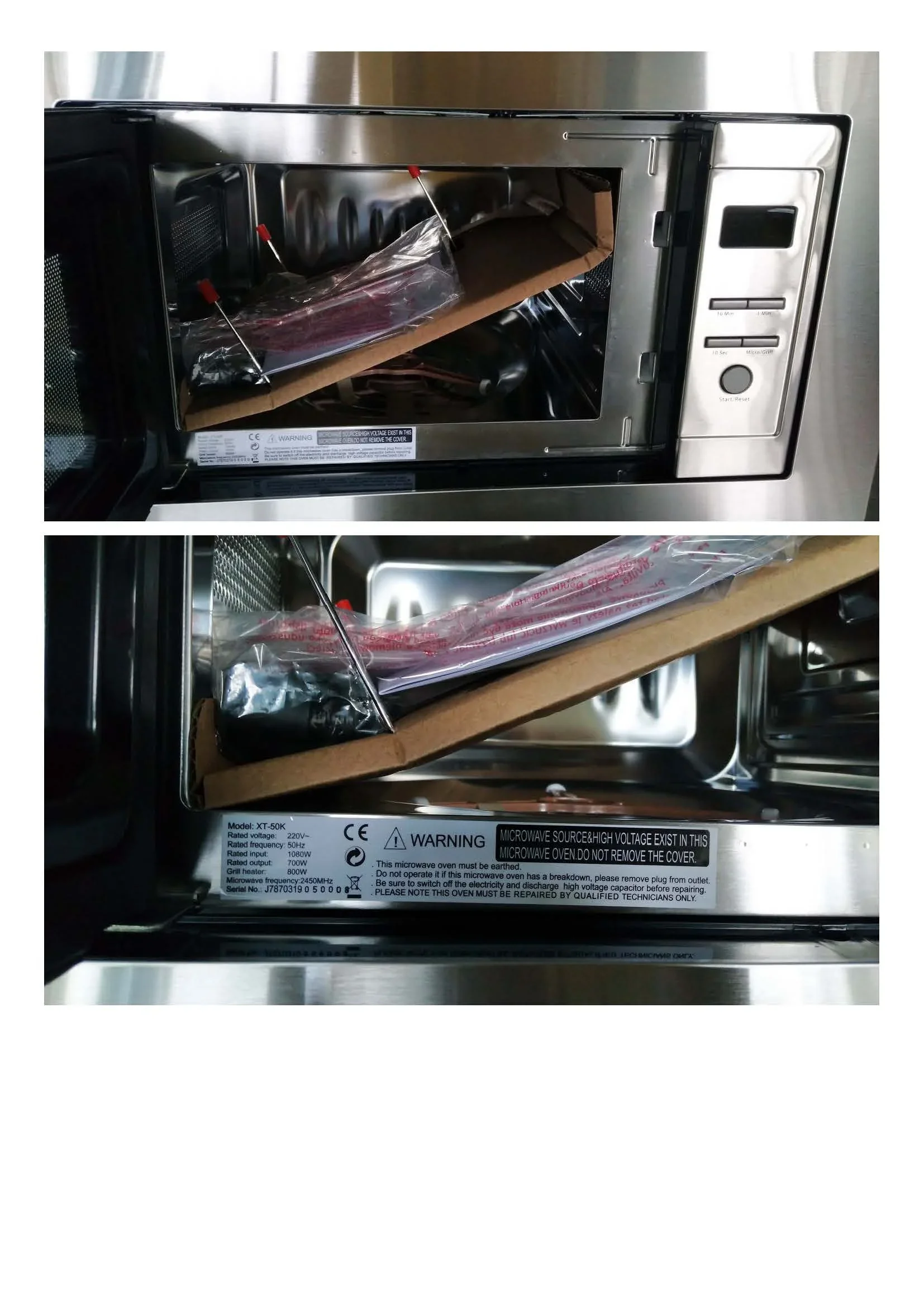 45cm high built in compact Microwave oven with grill 6