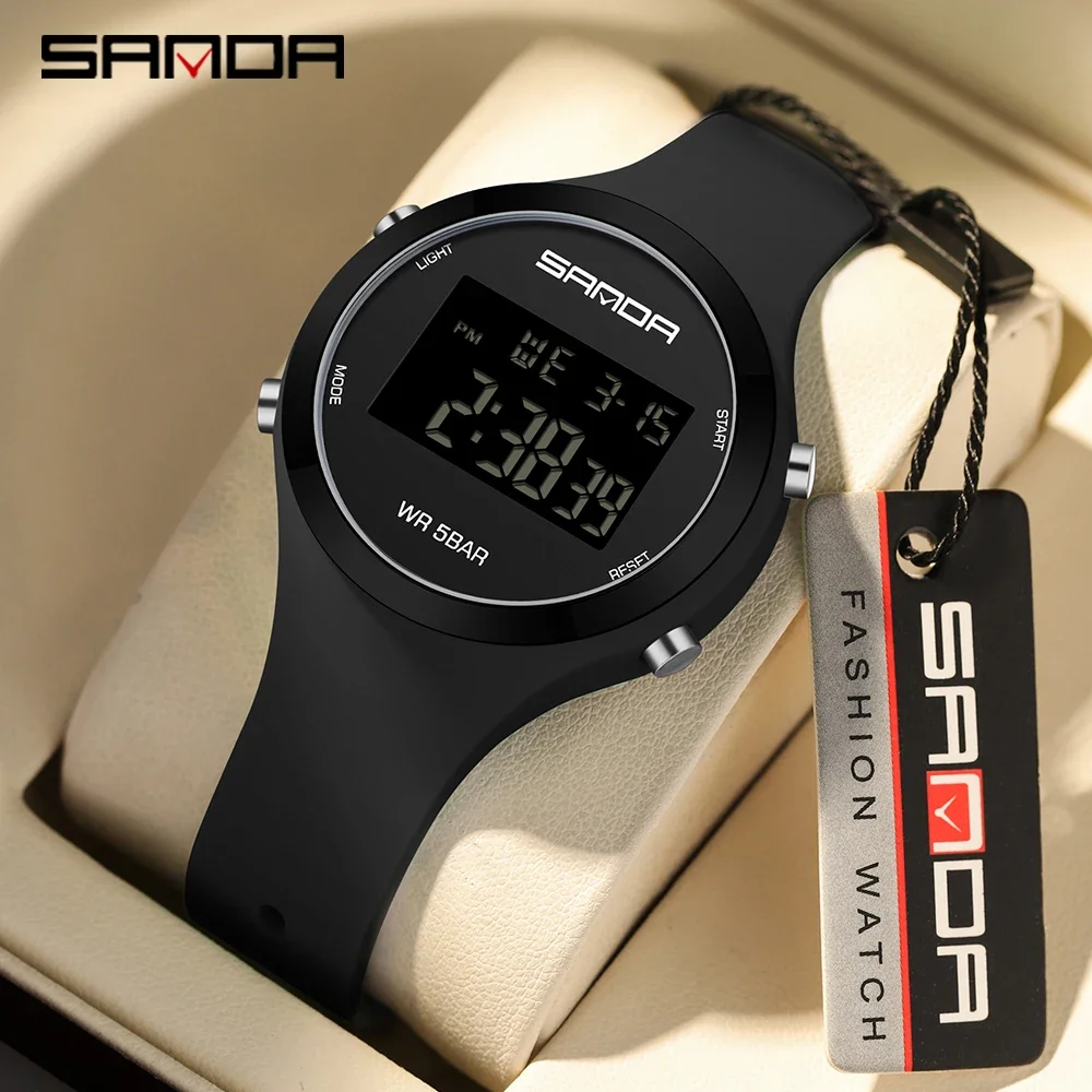 

Sanda 2147 New Electronic Form Display Multi functional Youth Student Fashion Trend Waterproof Alarm Clock Watch