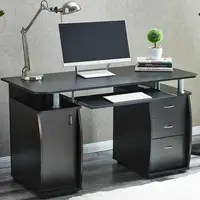 Laptop desk, home office study furniture with 3 drawers 1