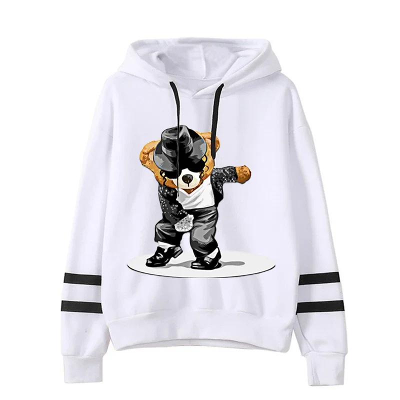 

Hip Hop Bears Hoodies Funny Dancing Bear Sweatshirt Unisex Personality Loose Hoodie New Fashion Clothes for Women Men Streetwear