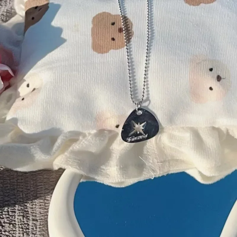 Kpop Simple Hip-Hop Idol Necklace LOGO Pendant Key Chain Keyring Fans Collection Gift 3