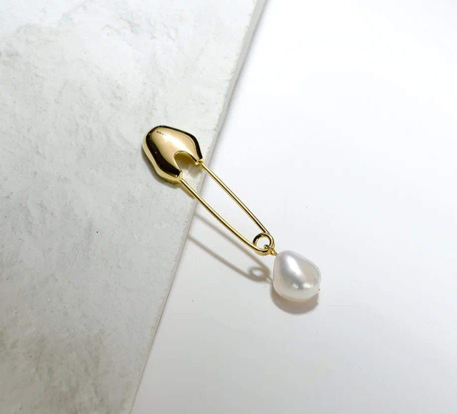 2023 new trend Lapel pins luxurious Baroque natural pearl zircon brooch fashion jewelry for women