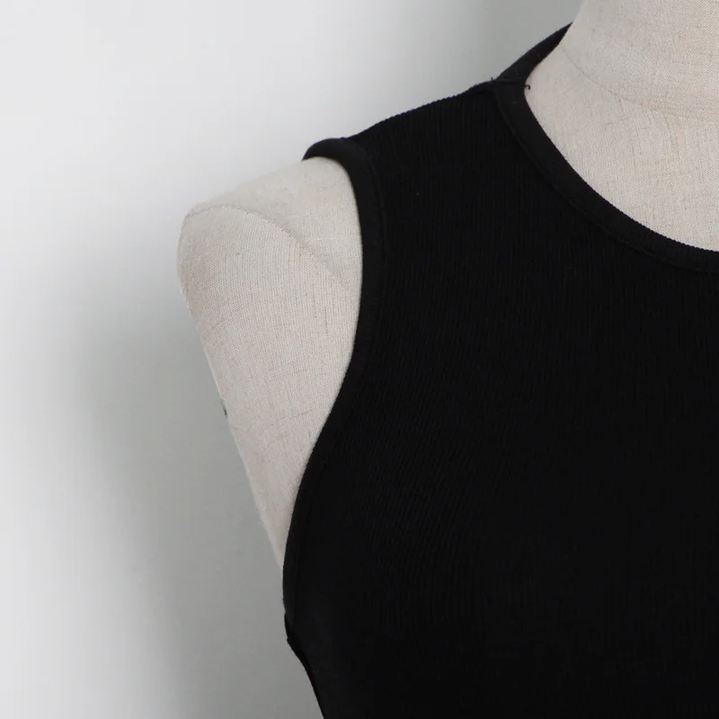 Casual y2k White Cut Out Women's T Shirt Round Neck Sleeveless Slim T Shirts Female Clothing 2022 Summer Fashion crop top women