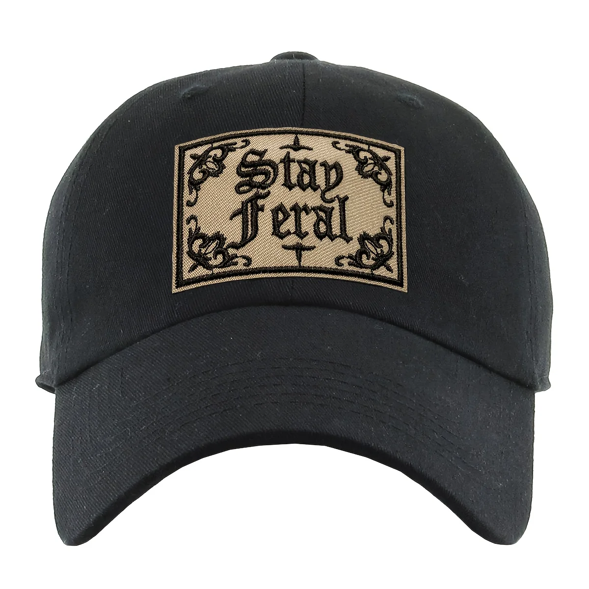 taktische klett patch 1 Stück „Stay Feral“-Aufnäher zum Aufbügeln mit Klettverschluss – bestickter Kleidungsaufnäher für Jacken, Taschen, Hosen, Hüte und Heimwerken, einzigartiger Aufnäher personalisierbar – Detail 4