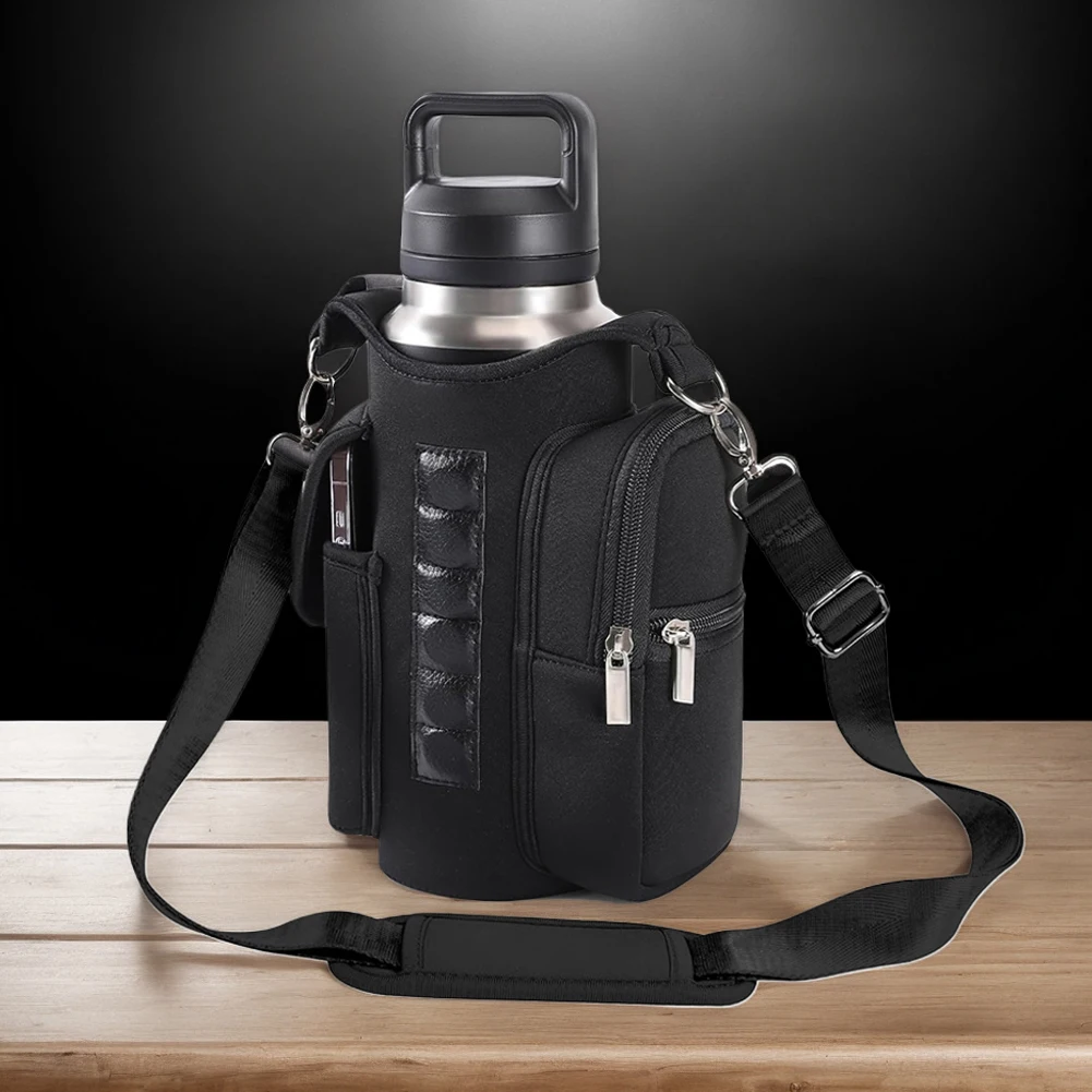 Magnetic Water Bottle Bag Crossbody Water Bottle Pouch Phone Holder Water Bottle Carrier Bag for Men Women Fitness Travel Sports