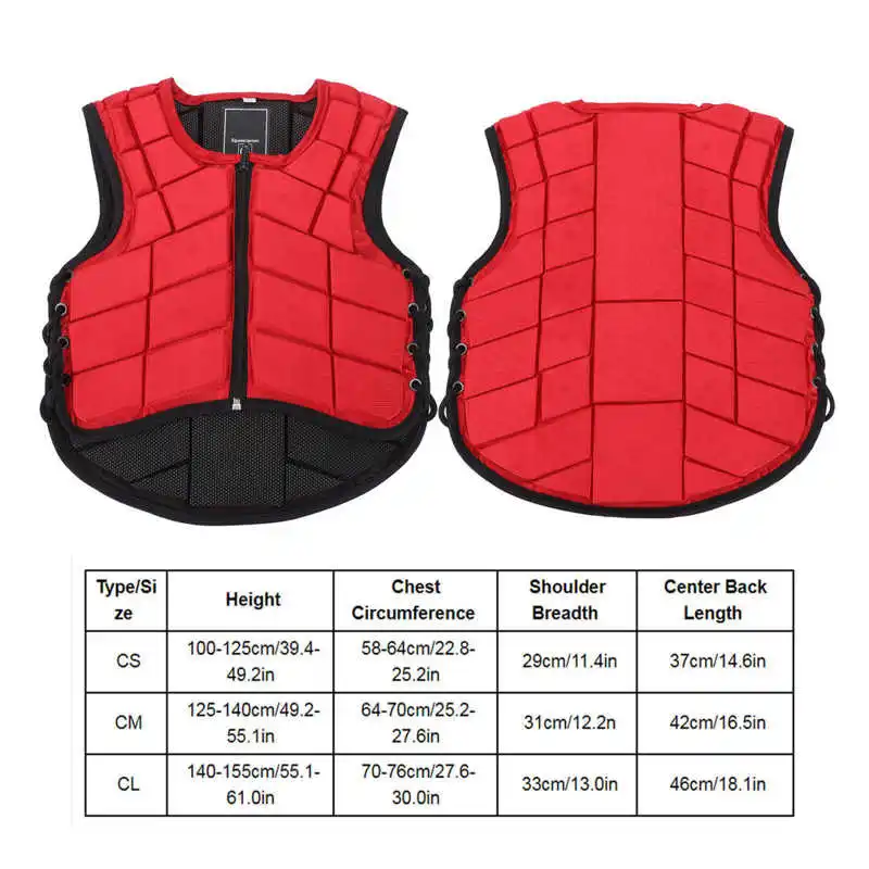 Children Equestrian Vest Kids Safety Horse Riding Vest Equestrian Protective Gear Shock Absorption Waistcoat 2