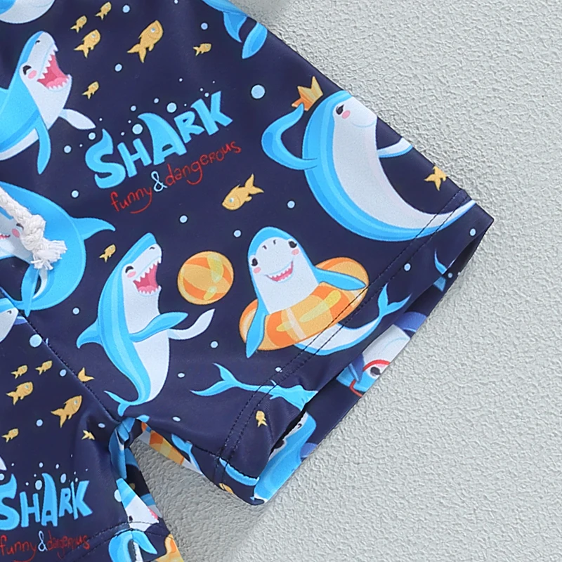 Shark Print Swim Trunks 6