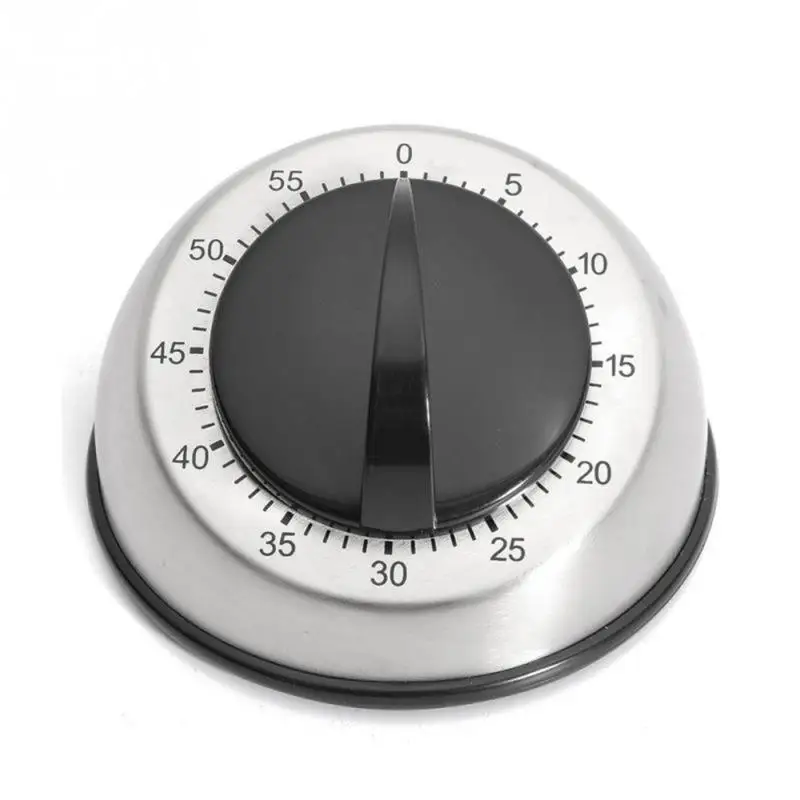 

Cooking Wind Up Timer 60-Minute Kitchen Bell Alarm Clockwise Mechanical Countdown Timer Stainless Steel Kitchen Accessories