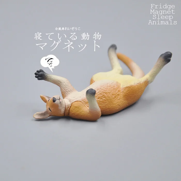 

Creative Fridge Magnet Kangaroo Wild Animal Model Toy Ornaments