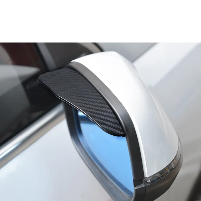 2 Stück Auto Rückspiegel Regen Augenbrauen Kohle faser Muster Auto  Universal Regenschutz Regenschutz Umkehr spiegel Regenschutz - AliExpress