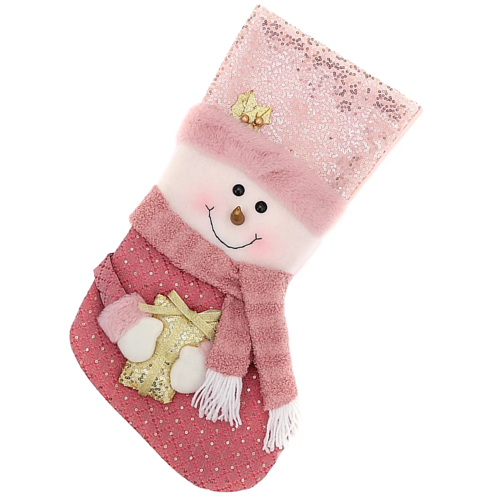 

Christmas Decoration Sequin Plush Socks Children's Candy Bag Hanging Ornaments for The Elderly Stocking Xmas Gift Sequins Tree