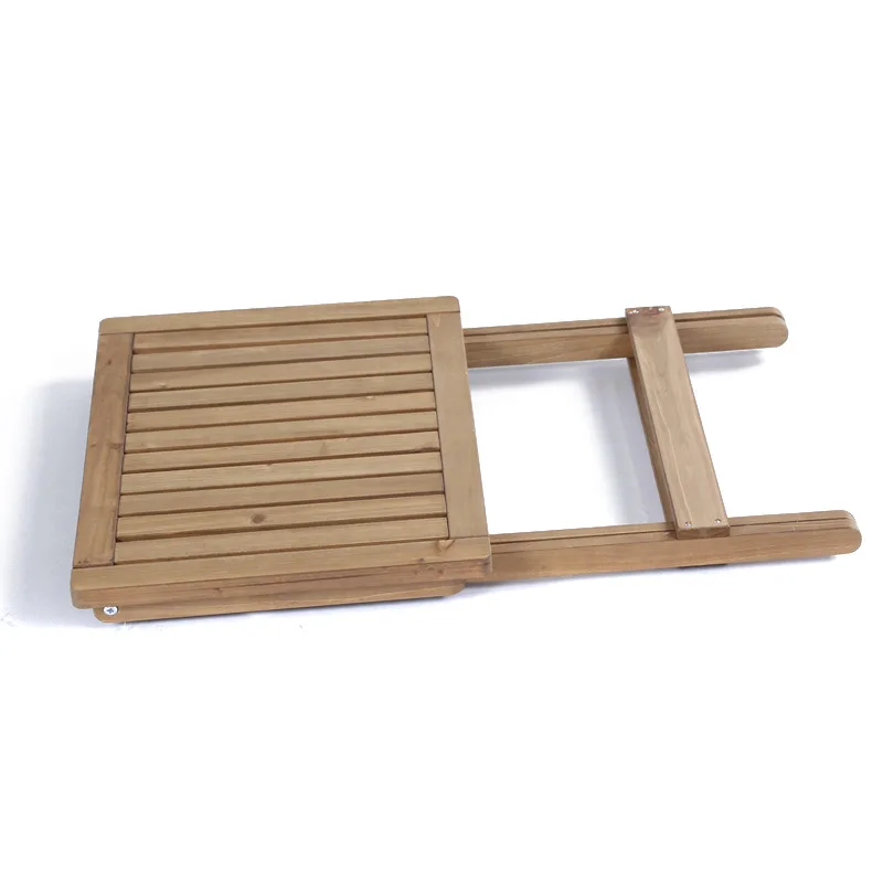 Solid Wood Balcony Leisure Folding Table Courtyard Outdoor Garden Wood Art Retro Storage Table