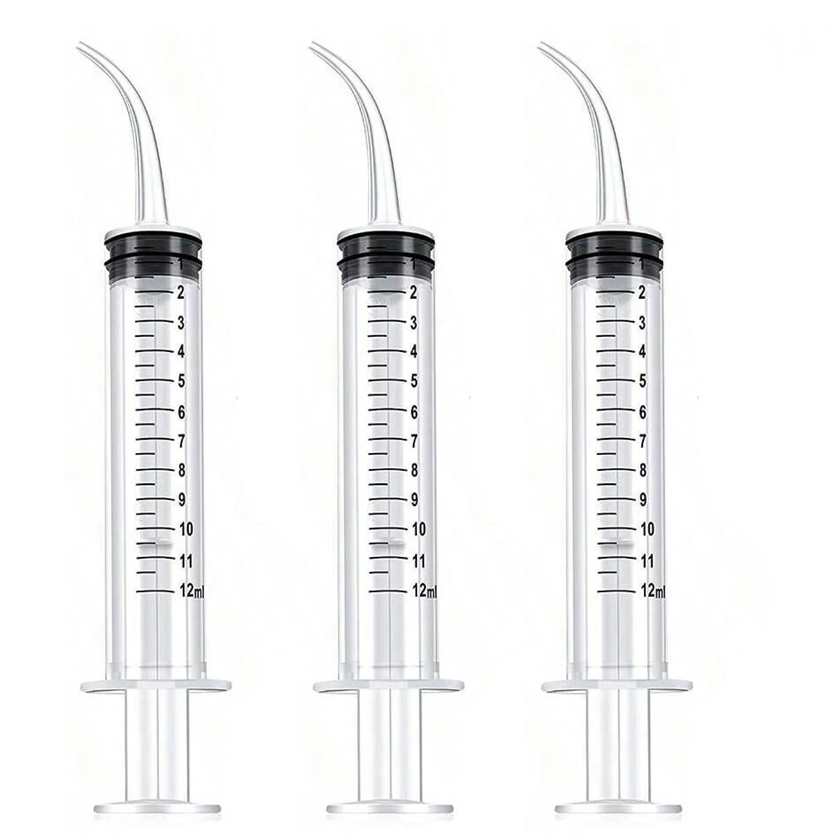 Weisheitszahn-Spritze, Spülspritze mit Messskala und gebogener Spitze für die Zahnmedizinische Flüssigkeitspflege, Oral- und Mandelbehandlung – Detail 2
