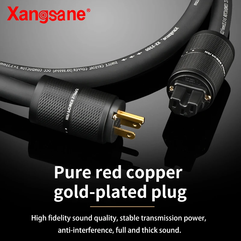 Xangsane 電源ケーブル Xangsane refrigeration 6N HiFi OCC power cable amplifier front and