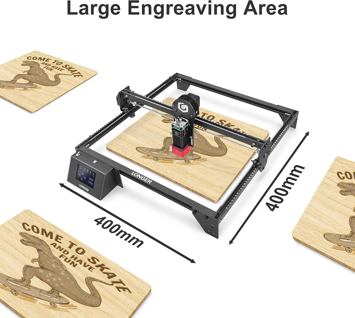 Longer Ray5 Laser Engraver, 10W Laser Cutter, 0.06 * 0.06 mm Precision Laser Engraver for Acrylic, Wood, and Metal with Emergenc