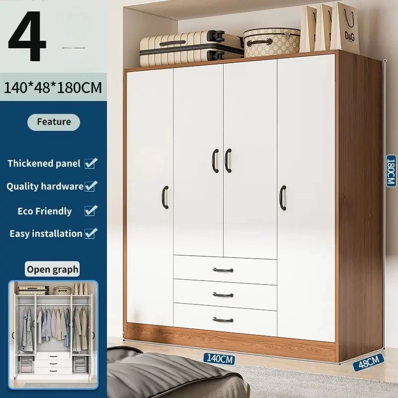 Armadio moderno in legno per camera da letto - immagine 4