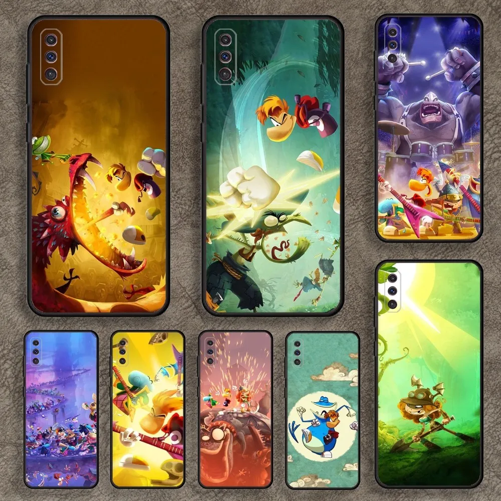 Custodia Per Telefono Game Rayman Legends Per Samsunga 91,80,73,72,71,70,53,52,51,42,41,40,32,31,30,22, 13 S 4G 5G Custodia Morbida Nera