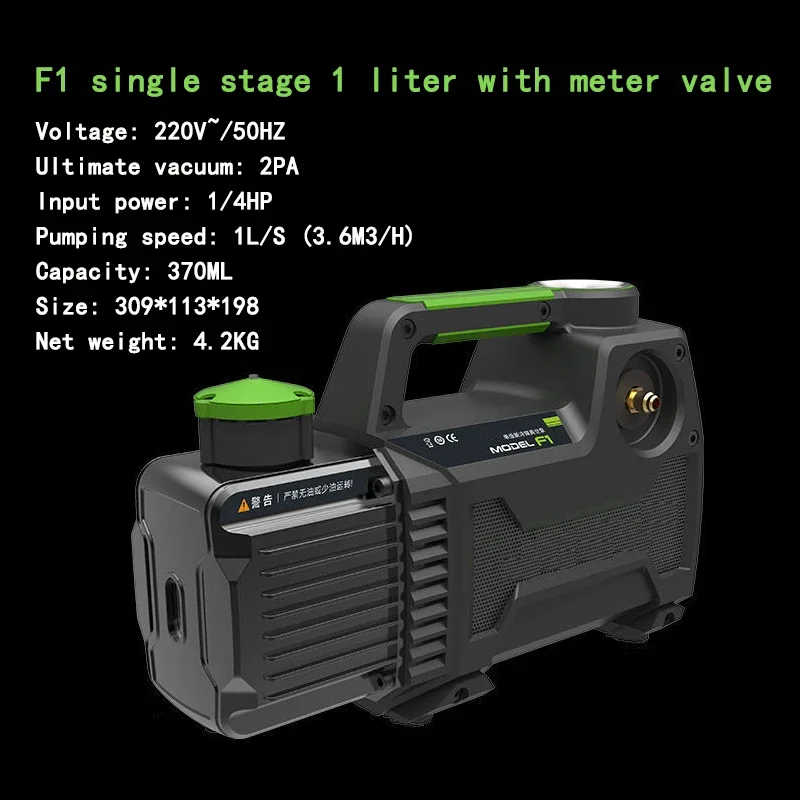 

F1 Vacuum Pump Air Conditioning Installation and Maintenance Air Pump Portable Experimental Suction Filter 1L/S Vacuum Pump