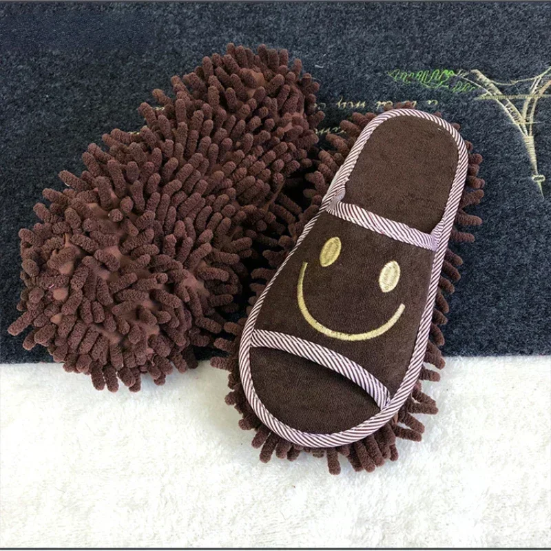 Microfibre Mop Slippers Cleaning Slippers No Hair Loss Floor Cleaning Washable Sole Removable Convenient Mop Multi-functional Lazy Floor Shoes