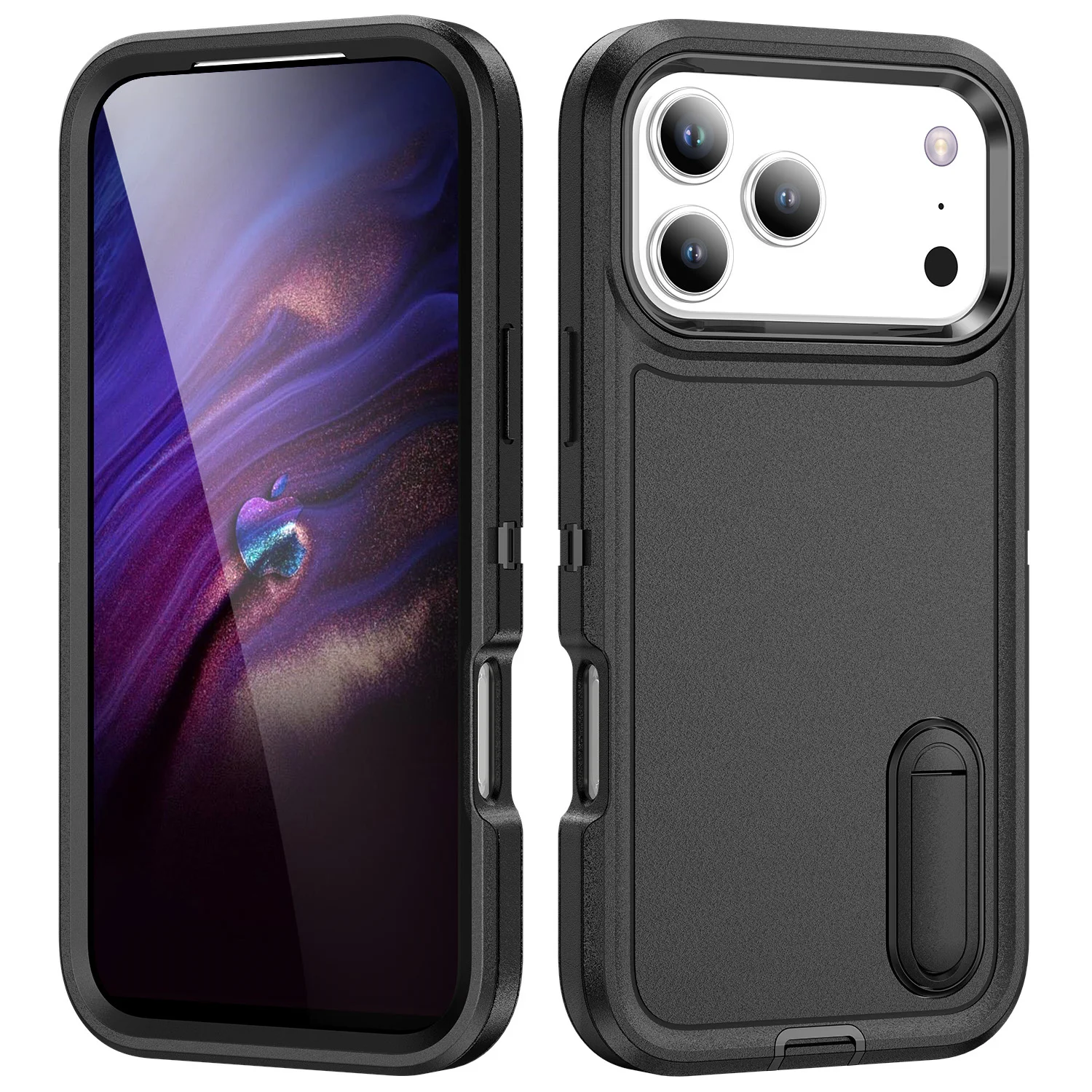 Heavy Duty Shockproof Defender Case with 3-Layer Protection and Adjustable Kickstand