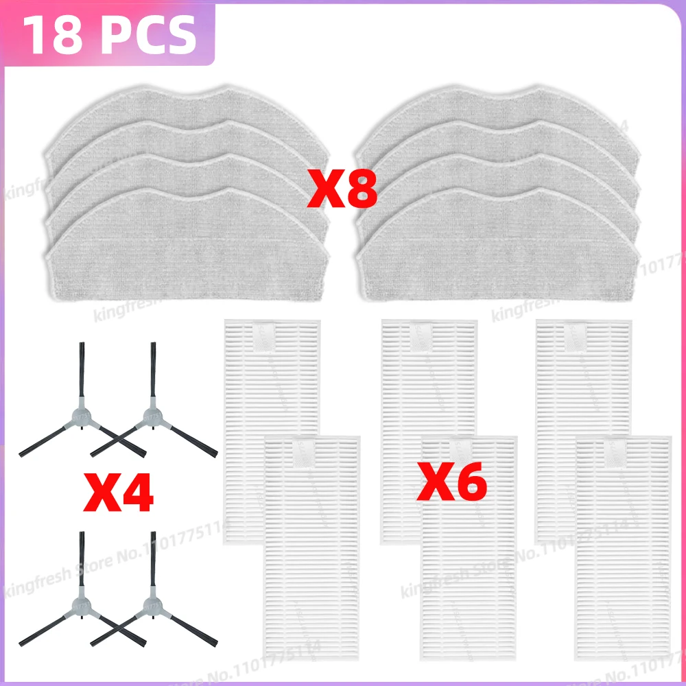 10-Pack Replacement Microfiber Mop Pads For Robot Vacuums - Fits Ropvacnic S1, Tipdiy G90, Betboyles V75S, VIPSUN Z1 - View #2