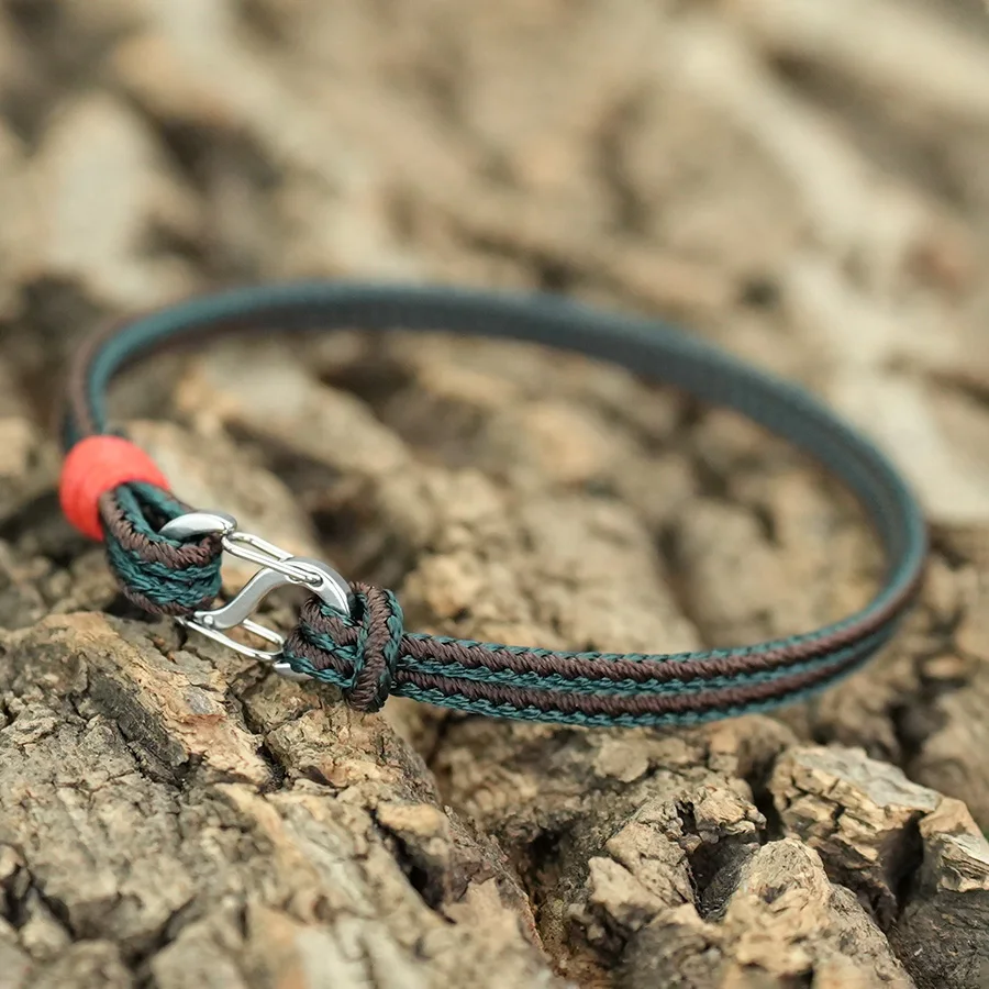 Nautical Handmade Braided Rope Bracelet with Stainless Steel Buckle