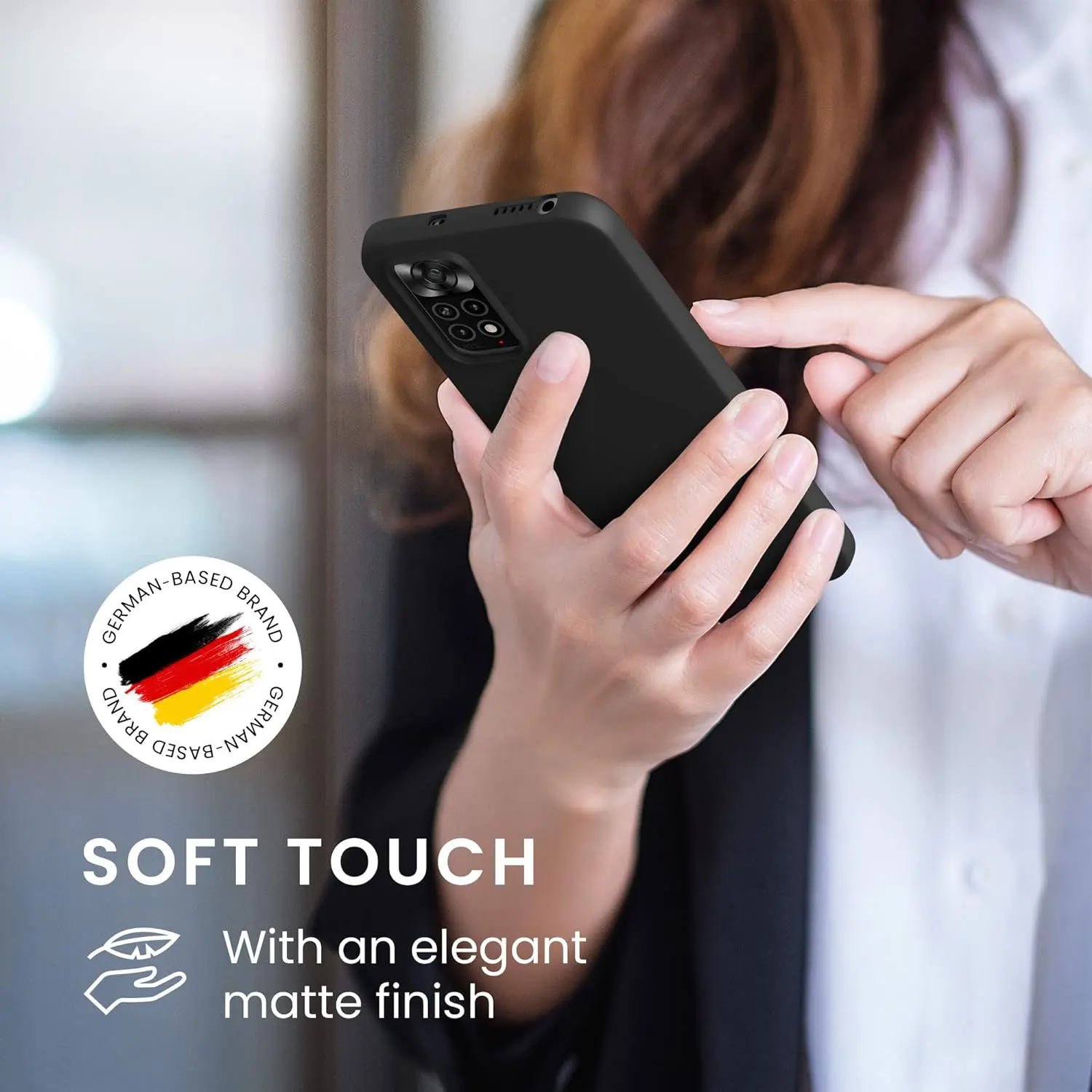 Premium Silicone Phone Case with Enhanced Camera Protection - Black