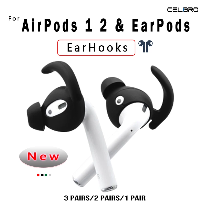 New AirPods 3 2 1 EarHooks Holders Silicone Covers For Iphone Earpods Sport Cover Earpads Earphone In Ear hook Accessories