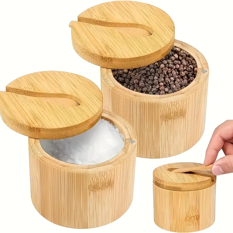 Creative Salt Cellar with Lid – Kitchen Spice Storage 2