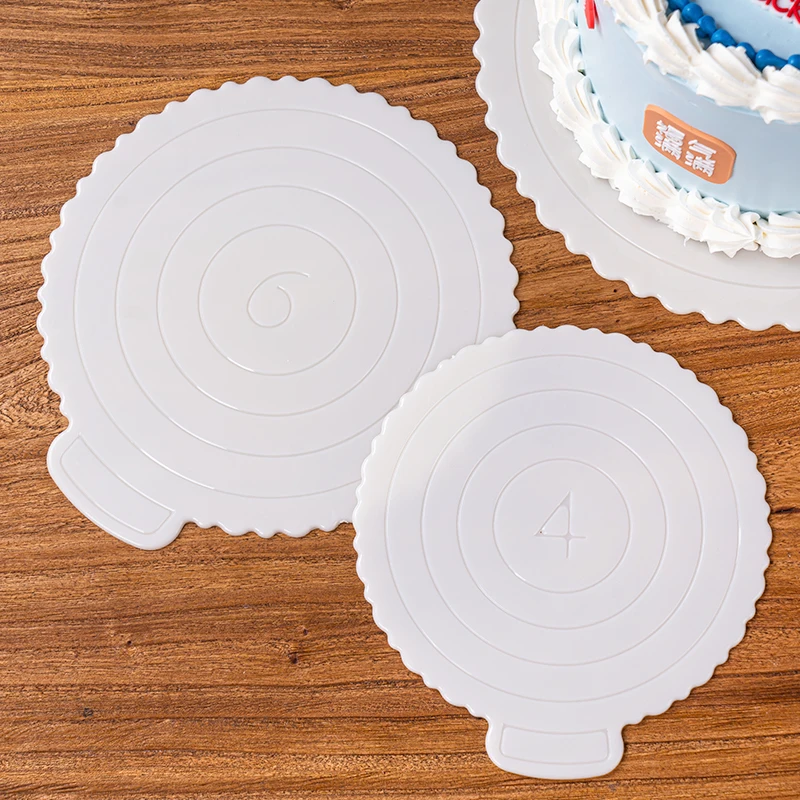Cake Stand Cake Board 4/6/8/10 Inch Birthday Cake Base Reusable Plastic Home Baking Mousse Gold Card Mat Spacer Round Square Party Supplies Decoration