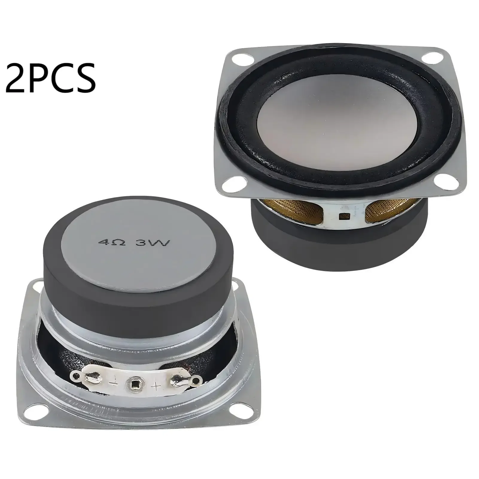 2개 2인치 4옴 3W DIY 소형 풀레인지 오디오 스피커 스테레오 우퍼 라우드스피커 (아두이노 및 DIY 스피커용)